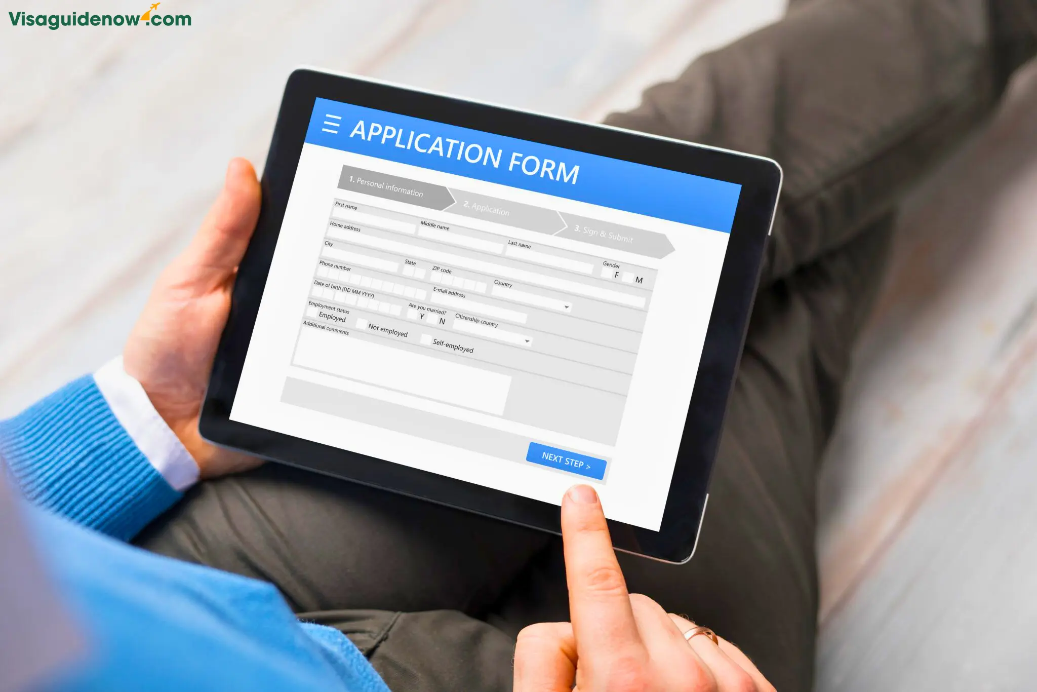 Online application form